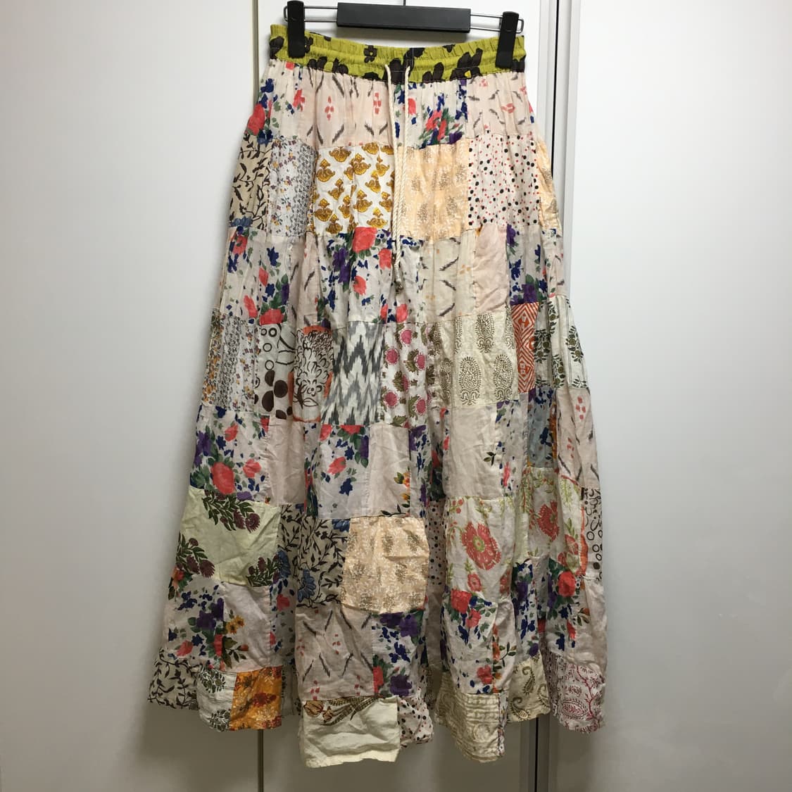 일본 빈티지 롱스커트 패치스커트 패치워크 모리 히피 상품이미지1