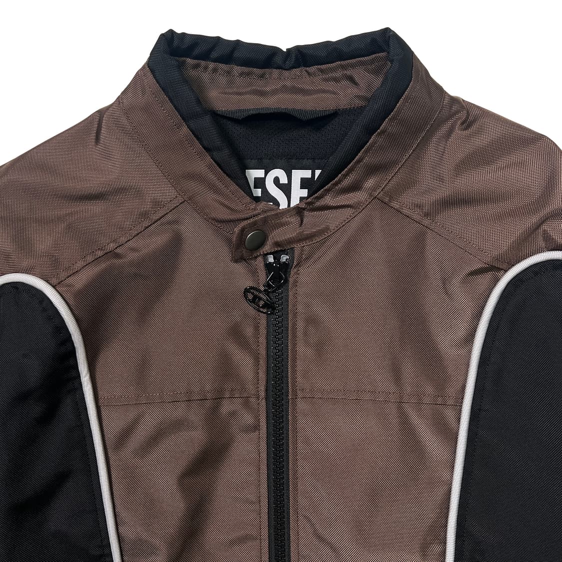 디젤 J-블링크 컬러블록 나일론 바이커 자켓 블랙 브라운 (XXL) 상품이미지3