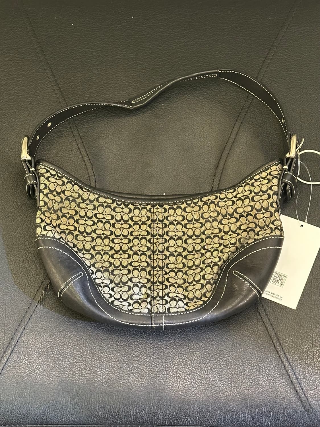 COACH 코치 블랙 스티치숄더백 상품이미지2