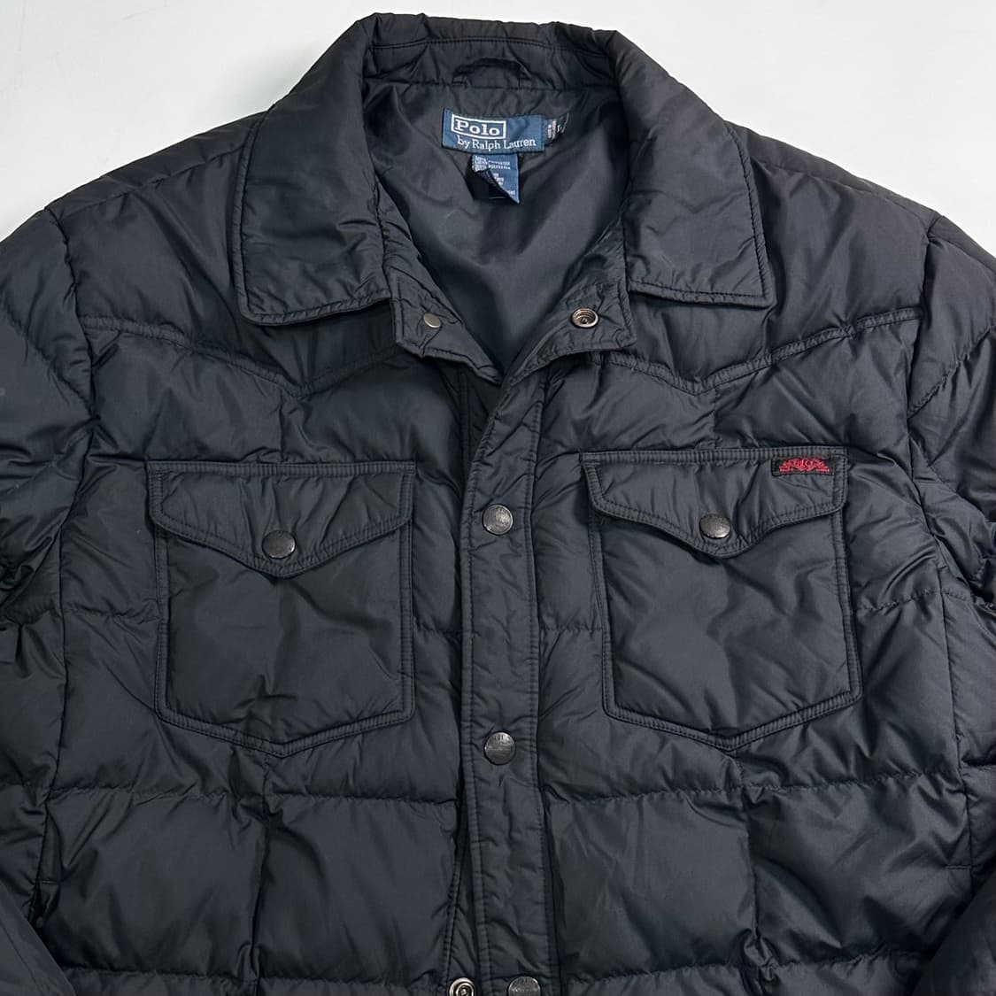 폴로 랄프로렌 블랙 퀼팅 다운 셔츠 상품이미지2