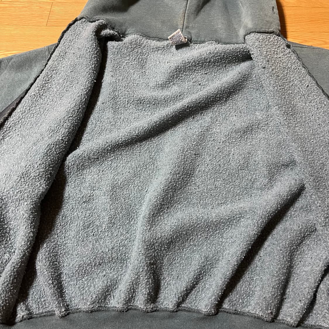 [L] 90s 빈티지 러셀 후드집업 썬페이드 그레이 상품이미지4