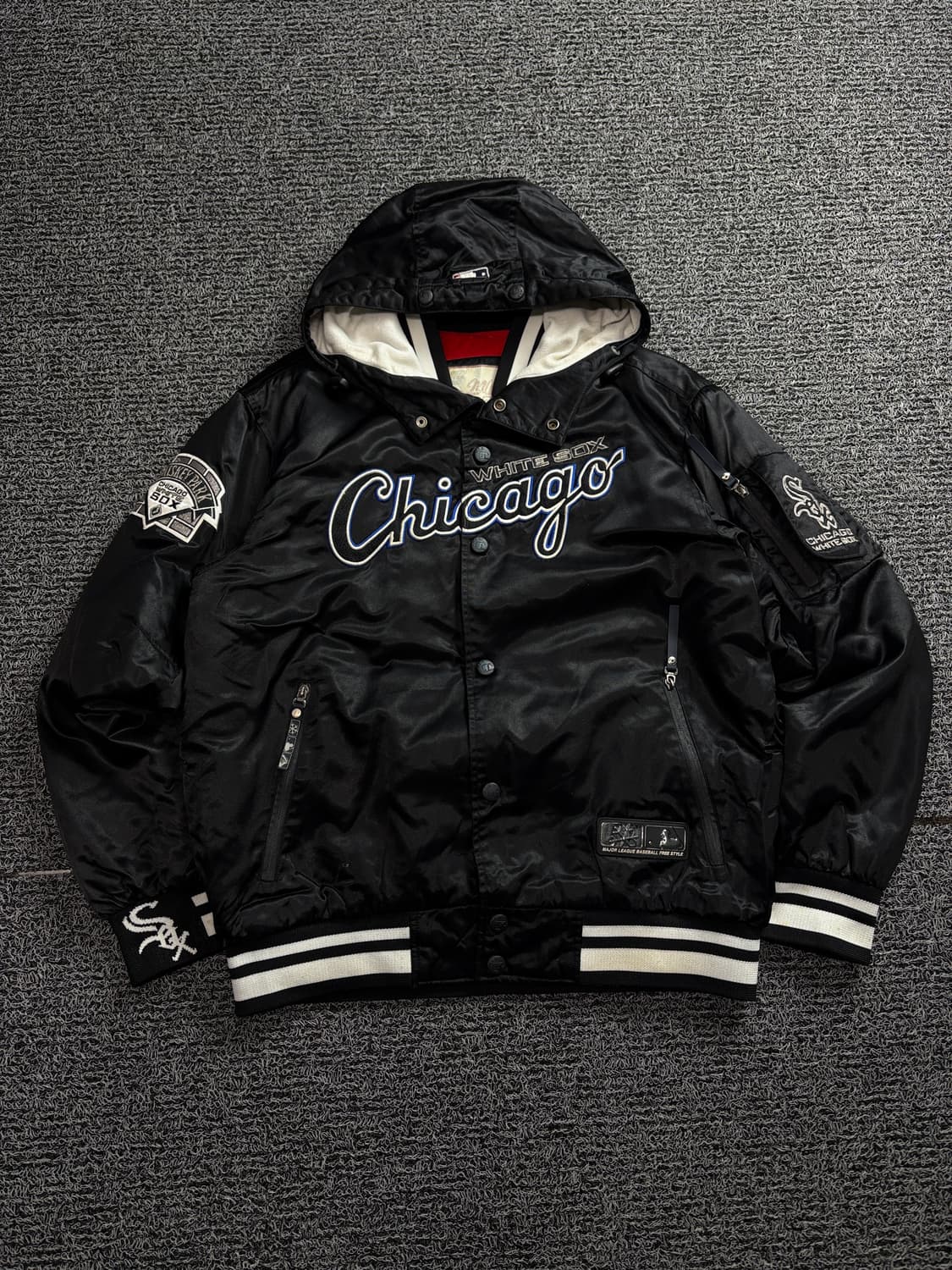 00s MLB 시카고 화이트 삭스 사틴 바시티 자켓 1767 상품이미지2