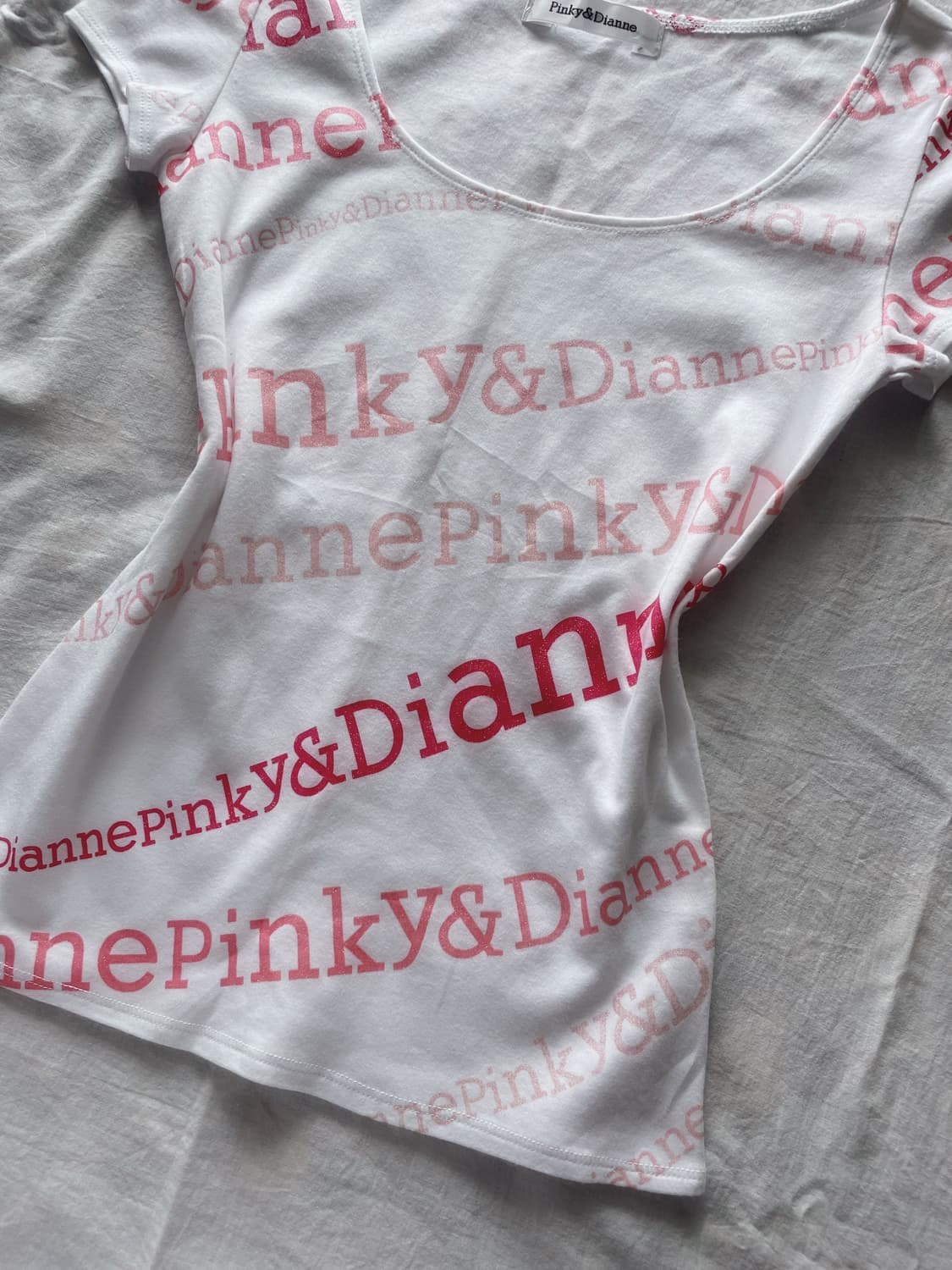 Pinky&Dianne lettering t-shirt 상품이미지3