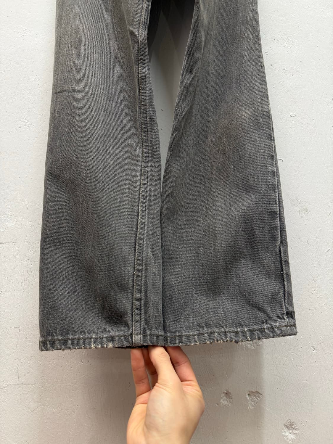 90s USA Levi's 501 Straight Gray Denim P 상품이미지4