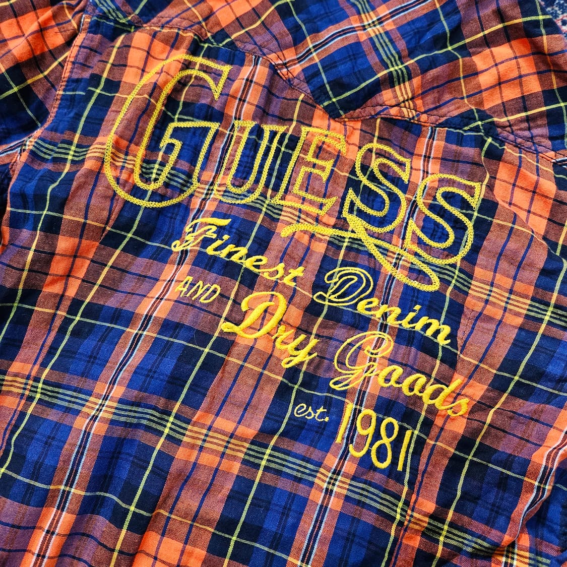 게스(GUESS) 빈티지 레터링 웨스턴 체크 셔츠
 상품이미지7