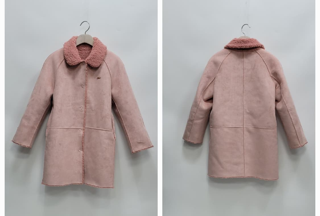 DAKS 닥스 키즈 무스탕 부클 코트 / 아동 130 (11Y) 핑크
 상품이미지2