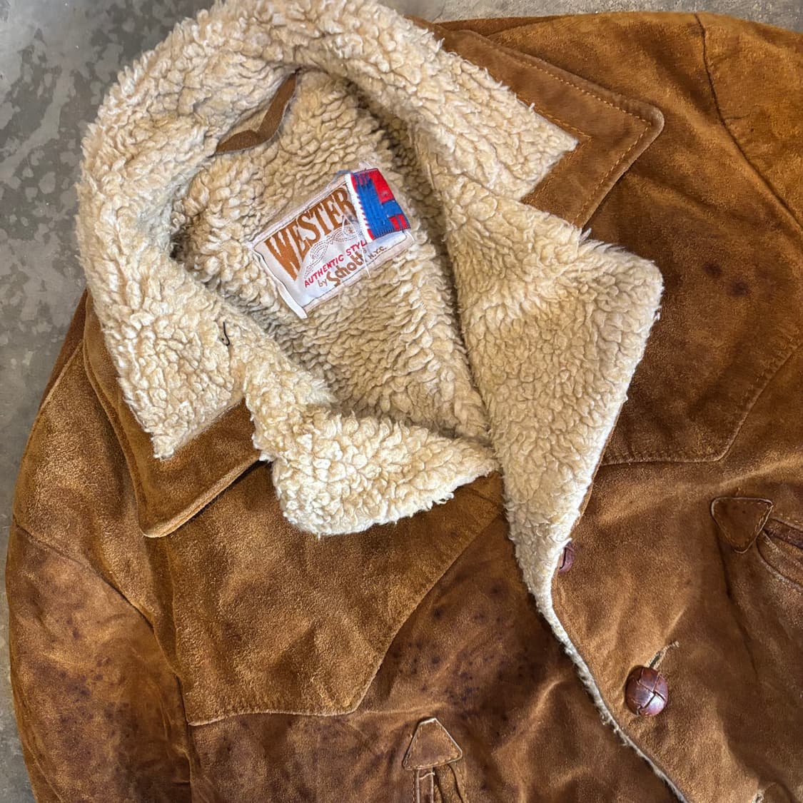 80년대 미국 쇼트 웨스턴 스웨이드 랜처 자켓 상품이미지4