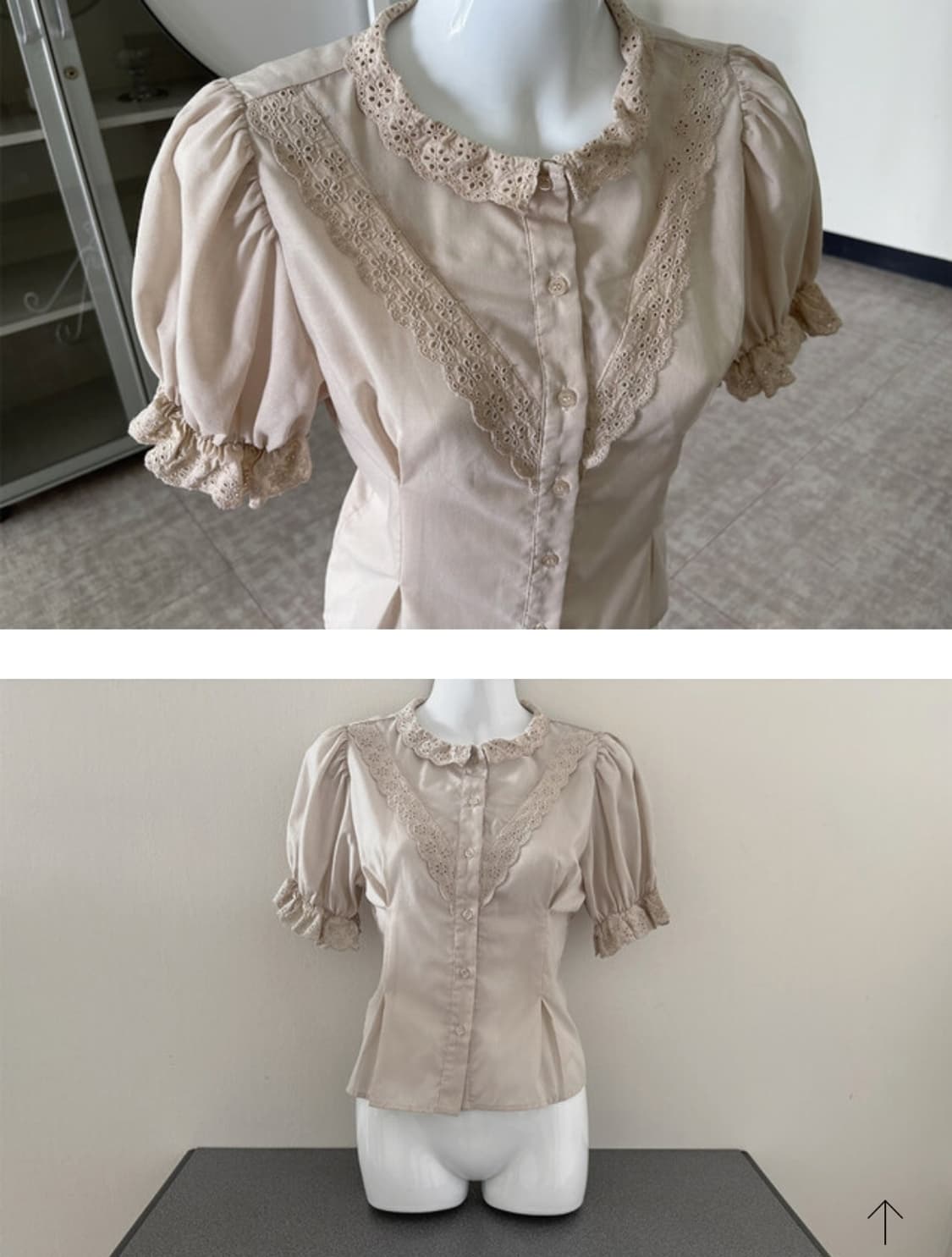 vintage 퍼프 블라우스 허리밴딩 상품이미지2