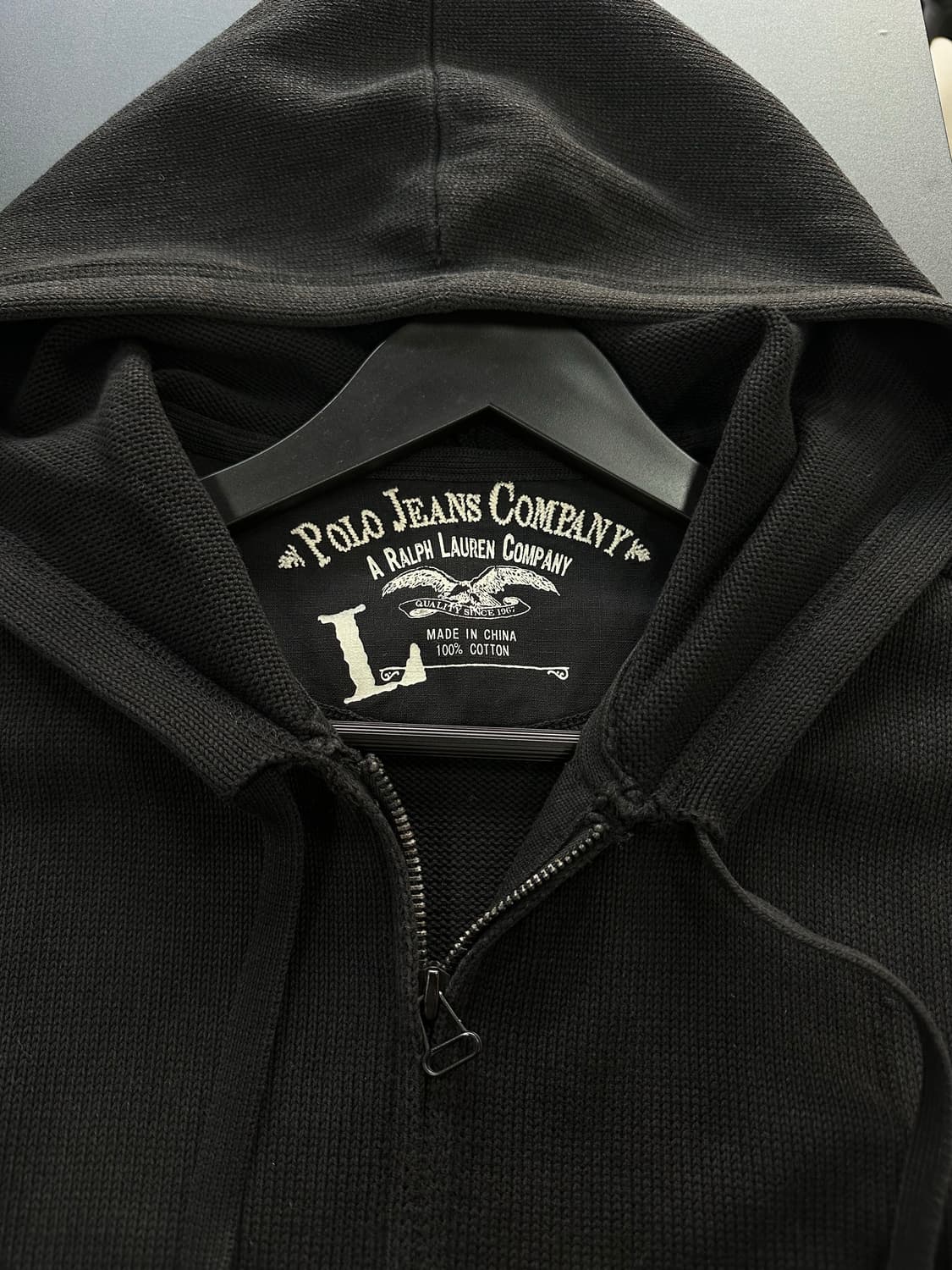 폴로진스 리브드 코튼 워시드후드집업  상품이미지7