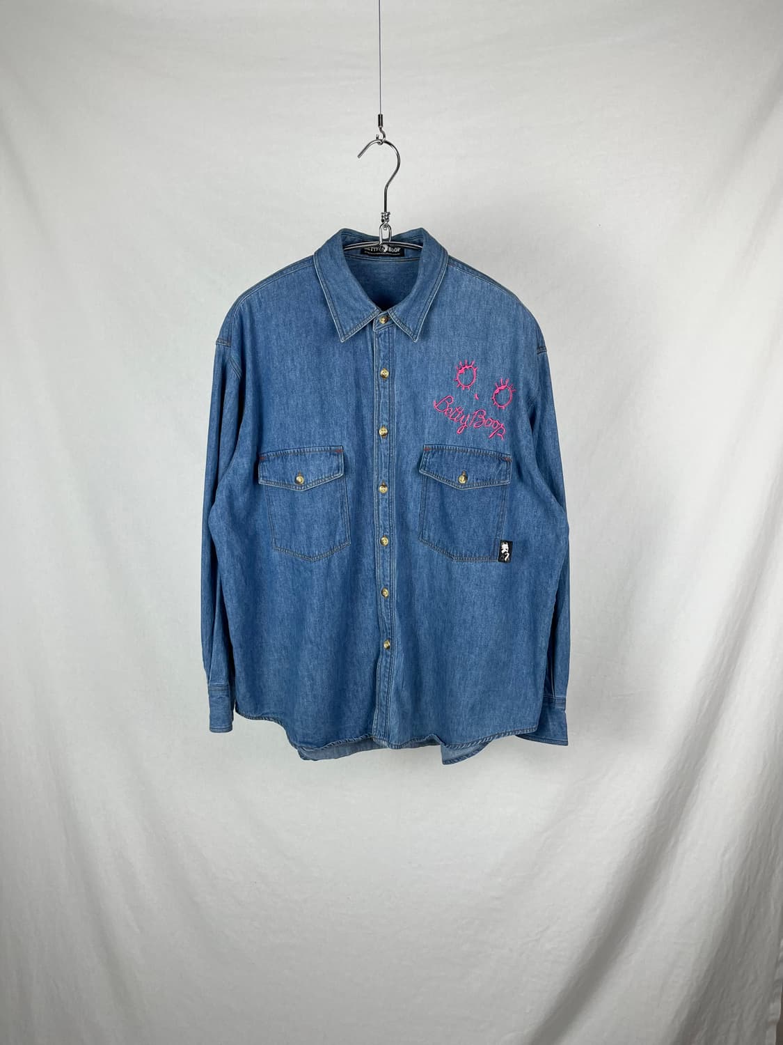 Betty Boop 백 프린팅 데님 셔츠  상품이미지3