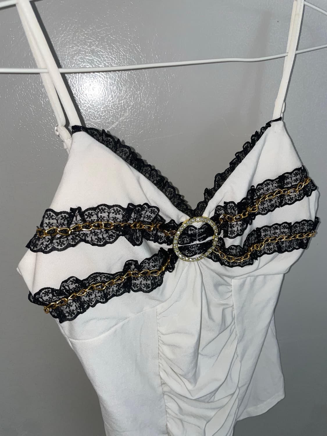 백아일렛 갸루 화이트 나시 상품이미지2