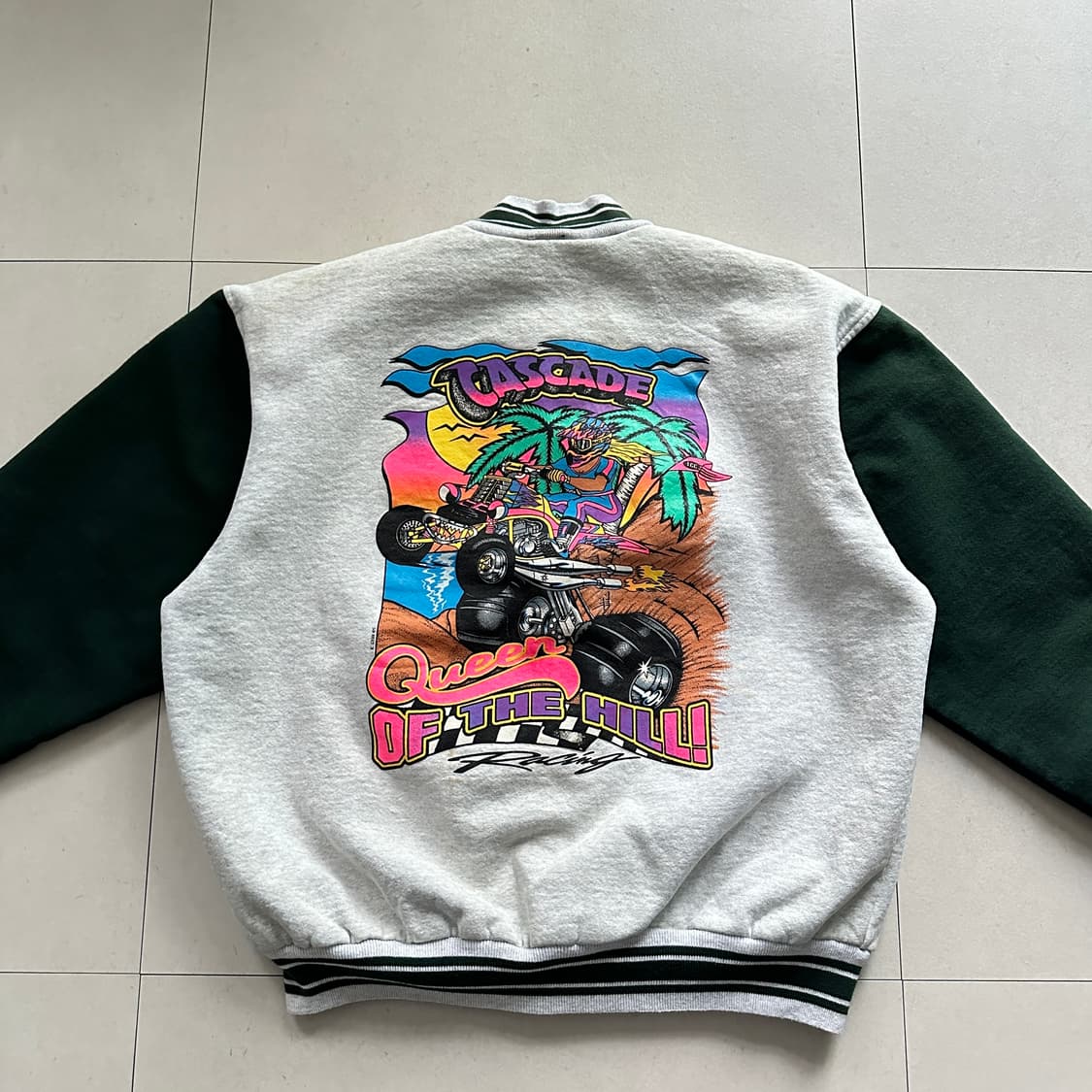 90s 빈티지 후르츠오브더룸 슈퍼코튼 바시티 자켓 MADE IN USA  상품이미지8