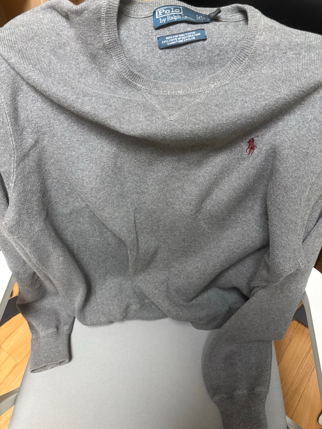 그레이 버건디 폴로 니트 상품이미지2