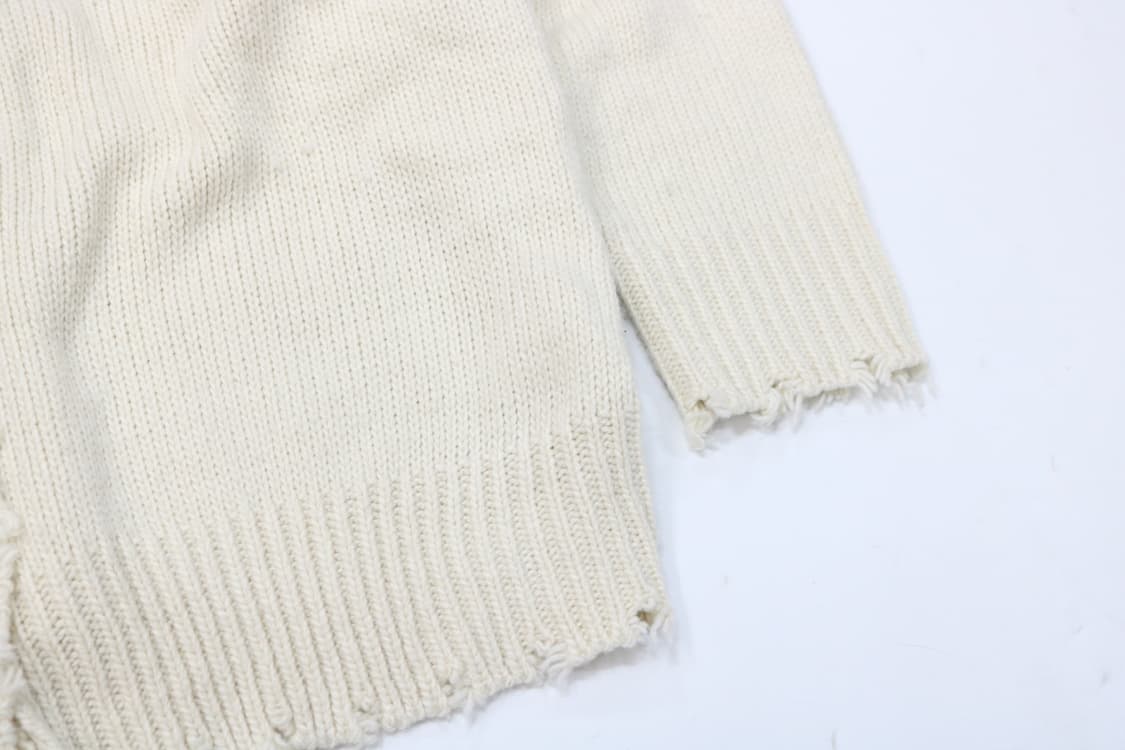 아이보리 데미지 빈티지 니트 가디건 상품이미지6