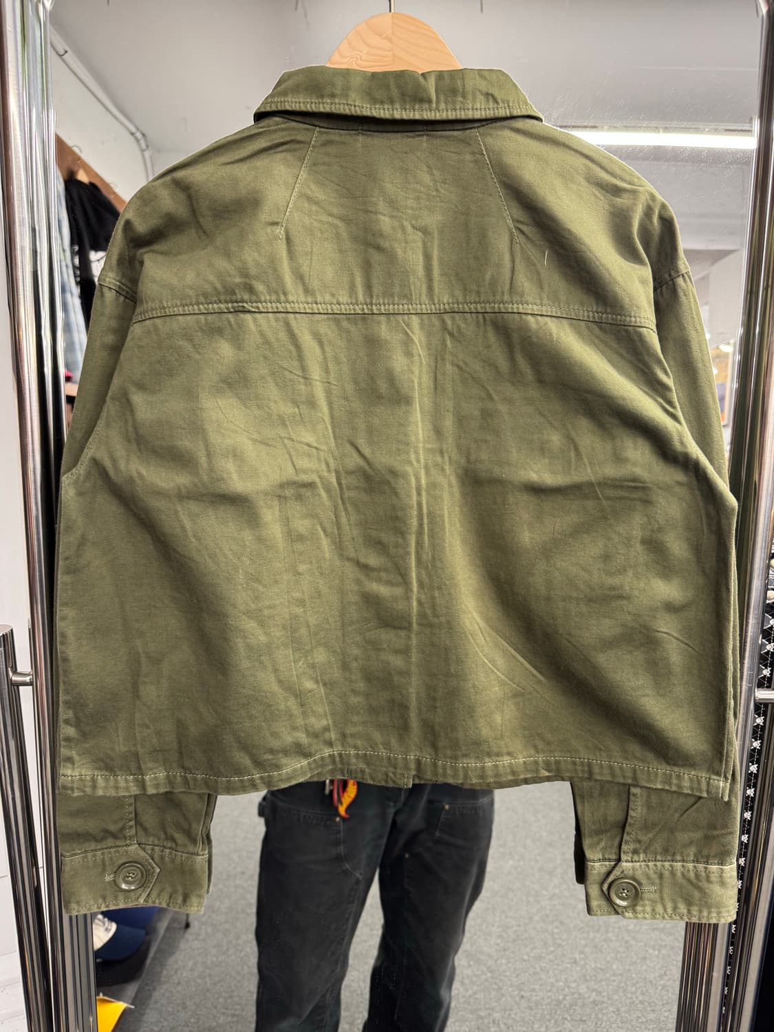 earth music&eclogy 빈티지 여성 올리브 자켓 상품이미지4