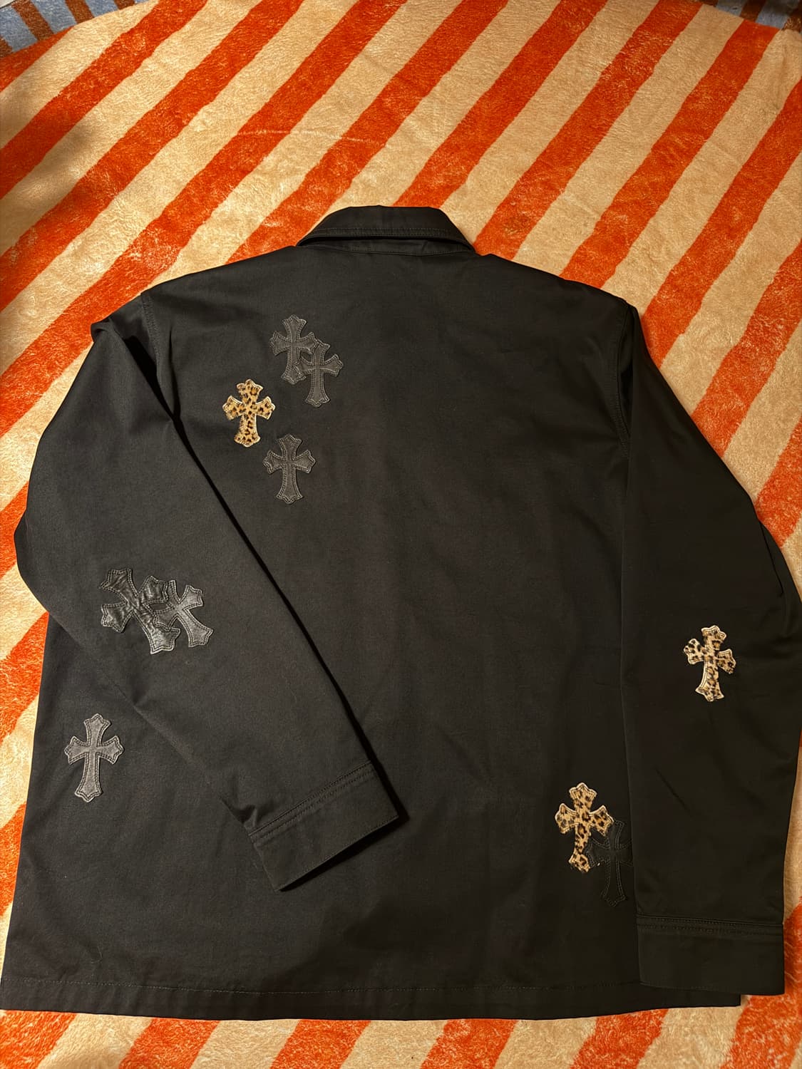 xxl ) 크롬하츠 패치 워크독 블랙 레오파드 상품이미지2