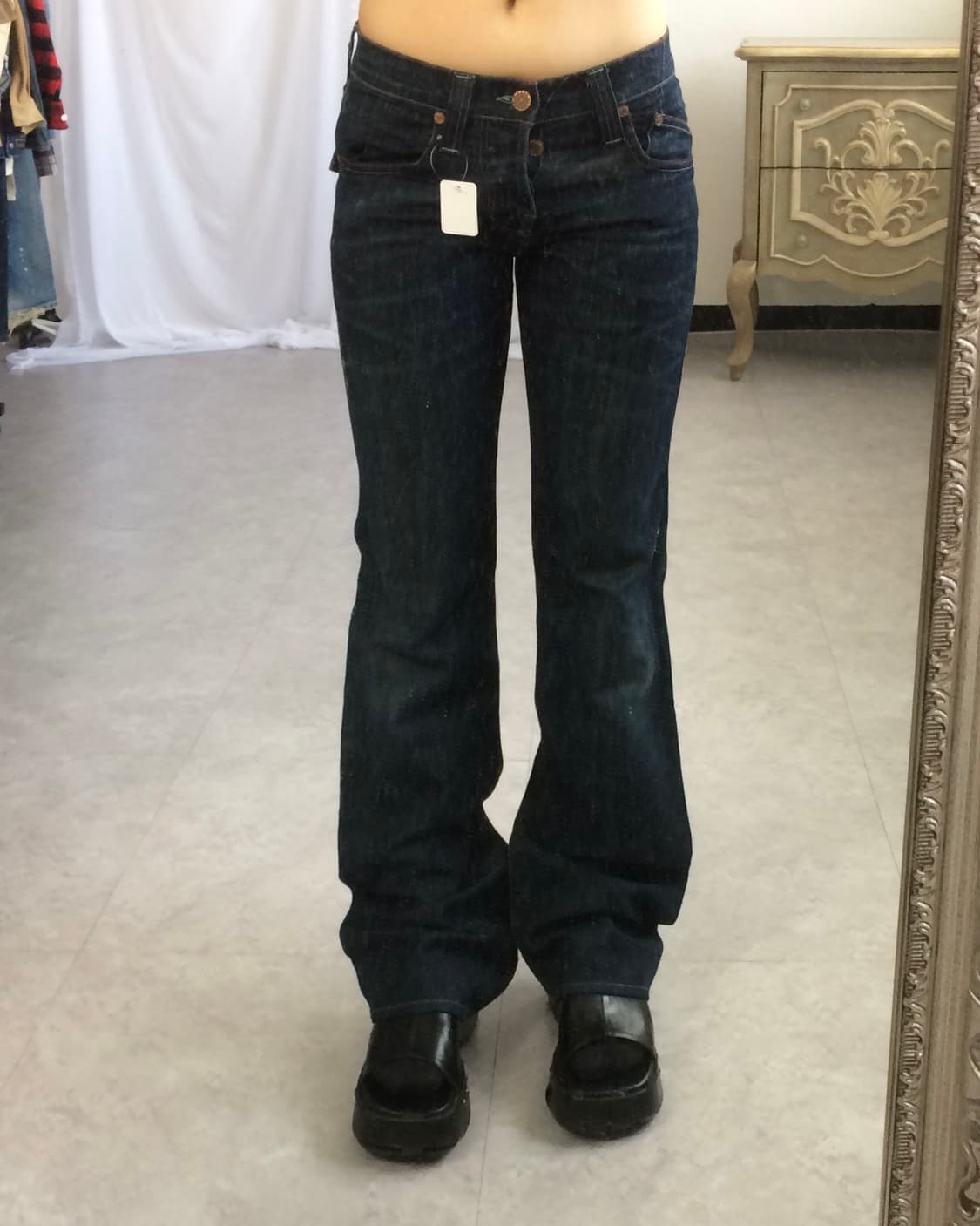 Back pocket point denim pants 상품이미지8