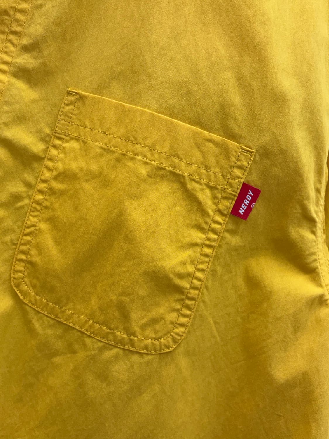 널디 링클 오버핏 포켓 셔츠 자켓 아우터 옐로우 상품이미지4