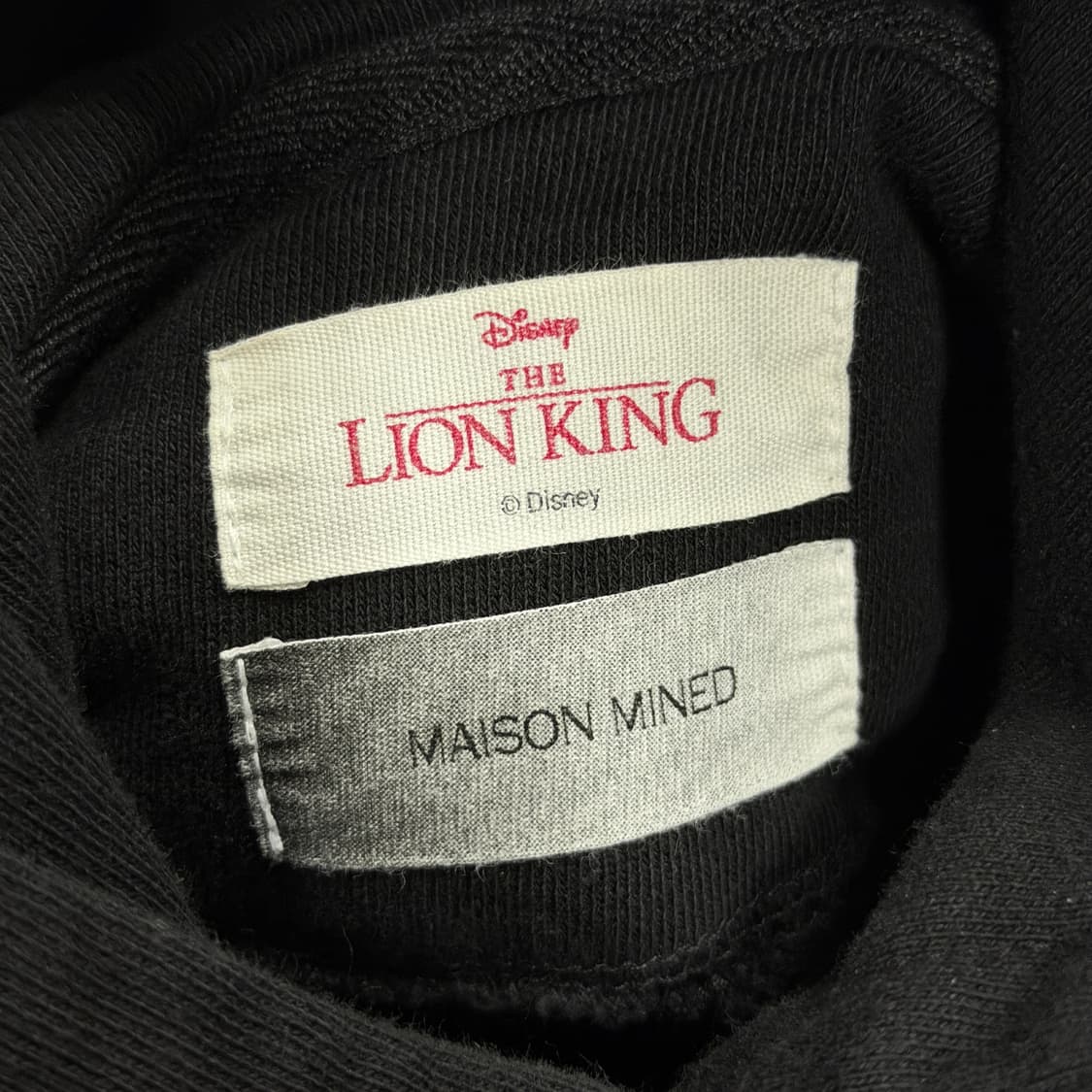 메종미네드 X 라이온킹 프라이드 크루 스웻 후드티 블랙 L 상품이미지3