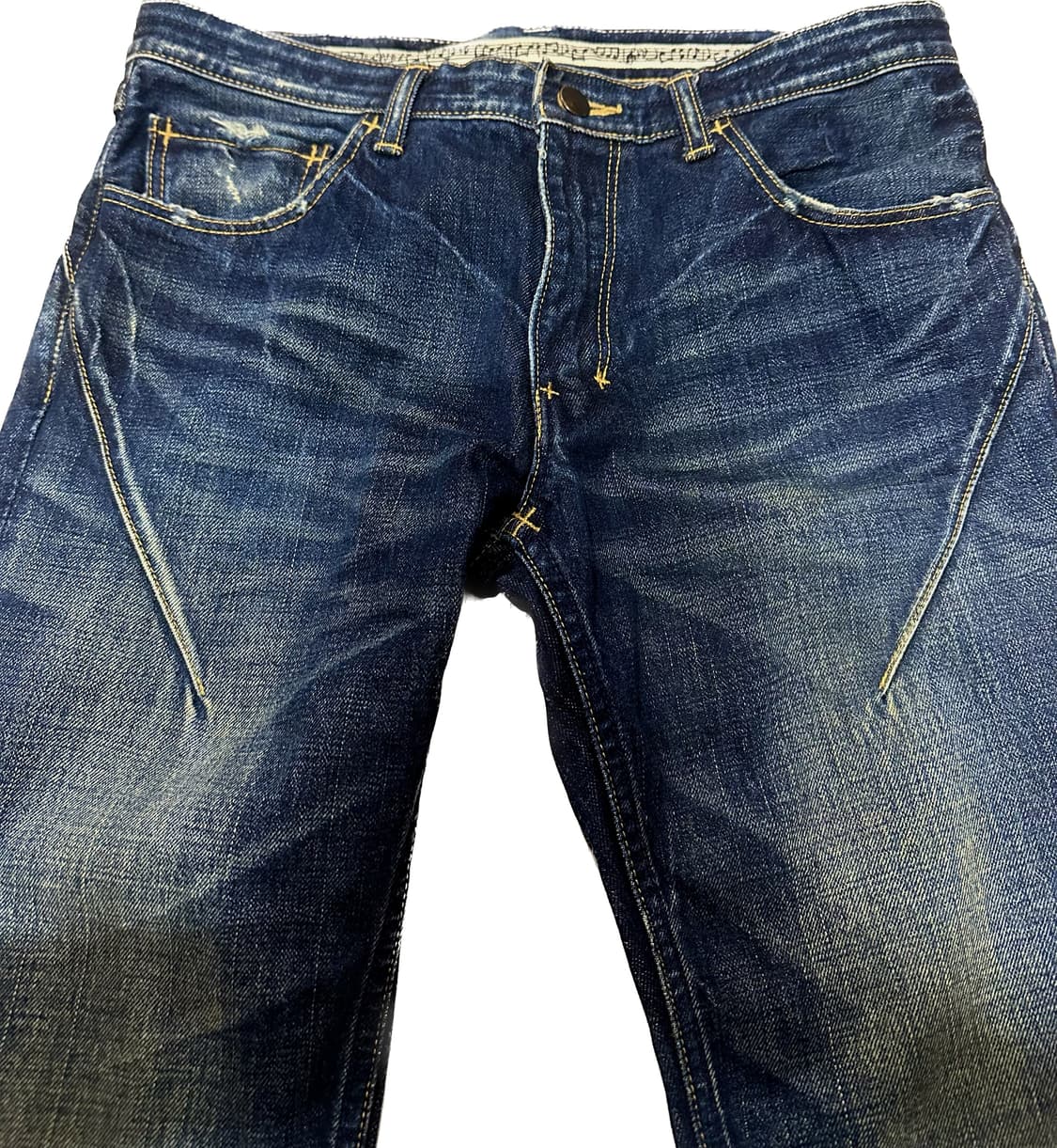 넘버나인07ss about a boy 크라잉하트패치 데님팬츠 상품이미지2