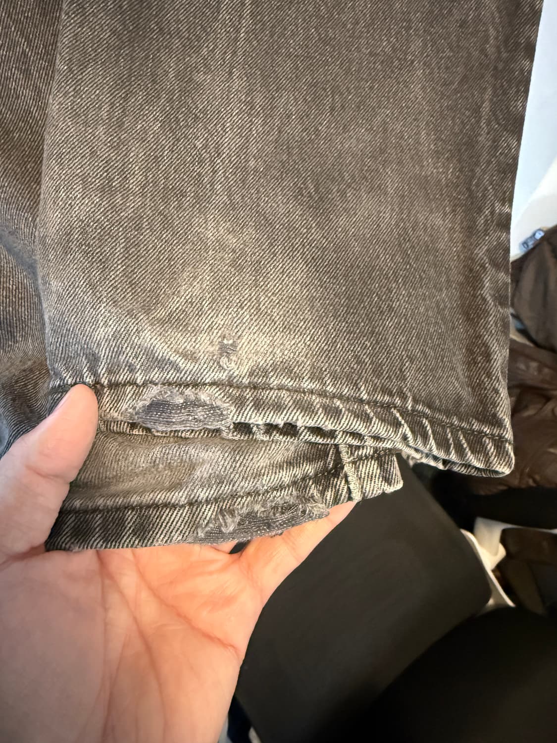 리바이스 501 흑청 33/32 상품이미지7