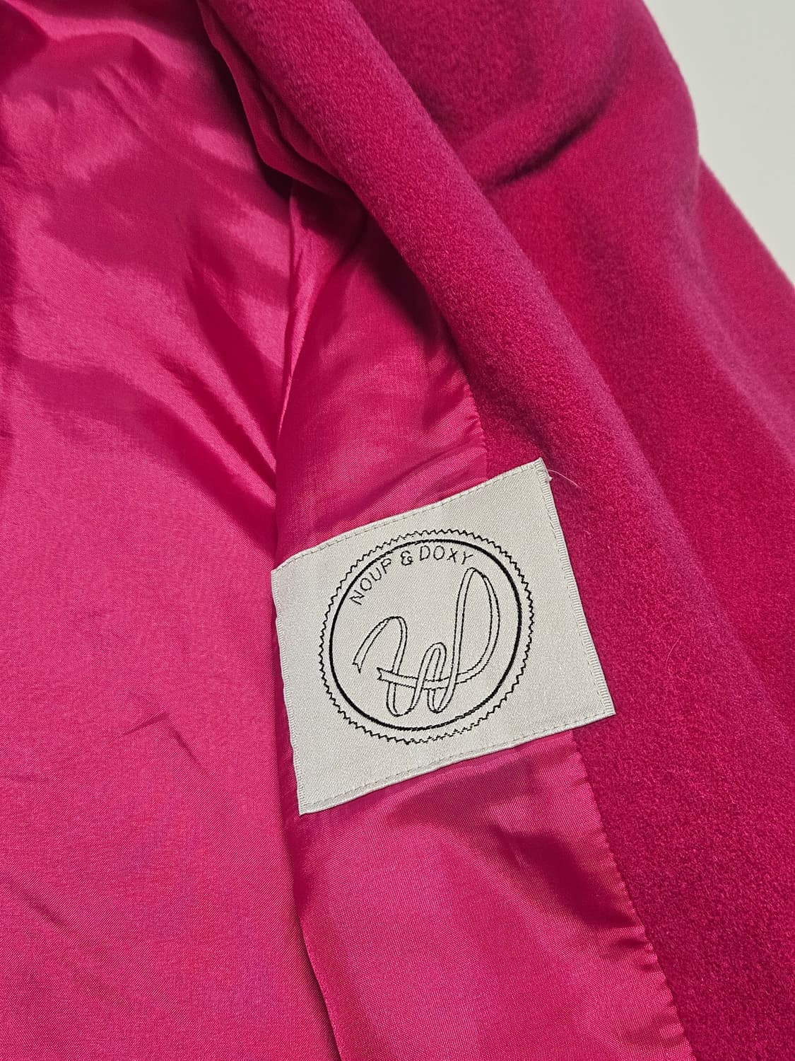 핫핑크 모직 하프코트 상품이미지8