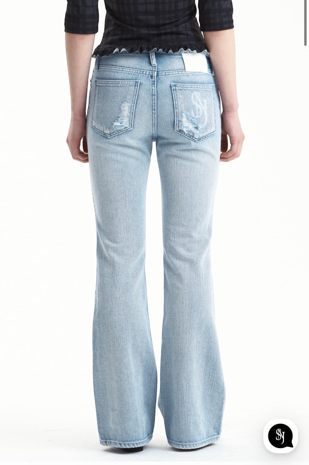 시너진 부츠컷 데님 라이트블루 M 상품이미지3