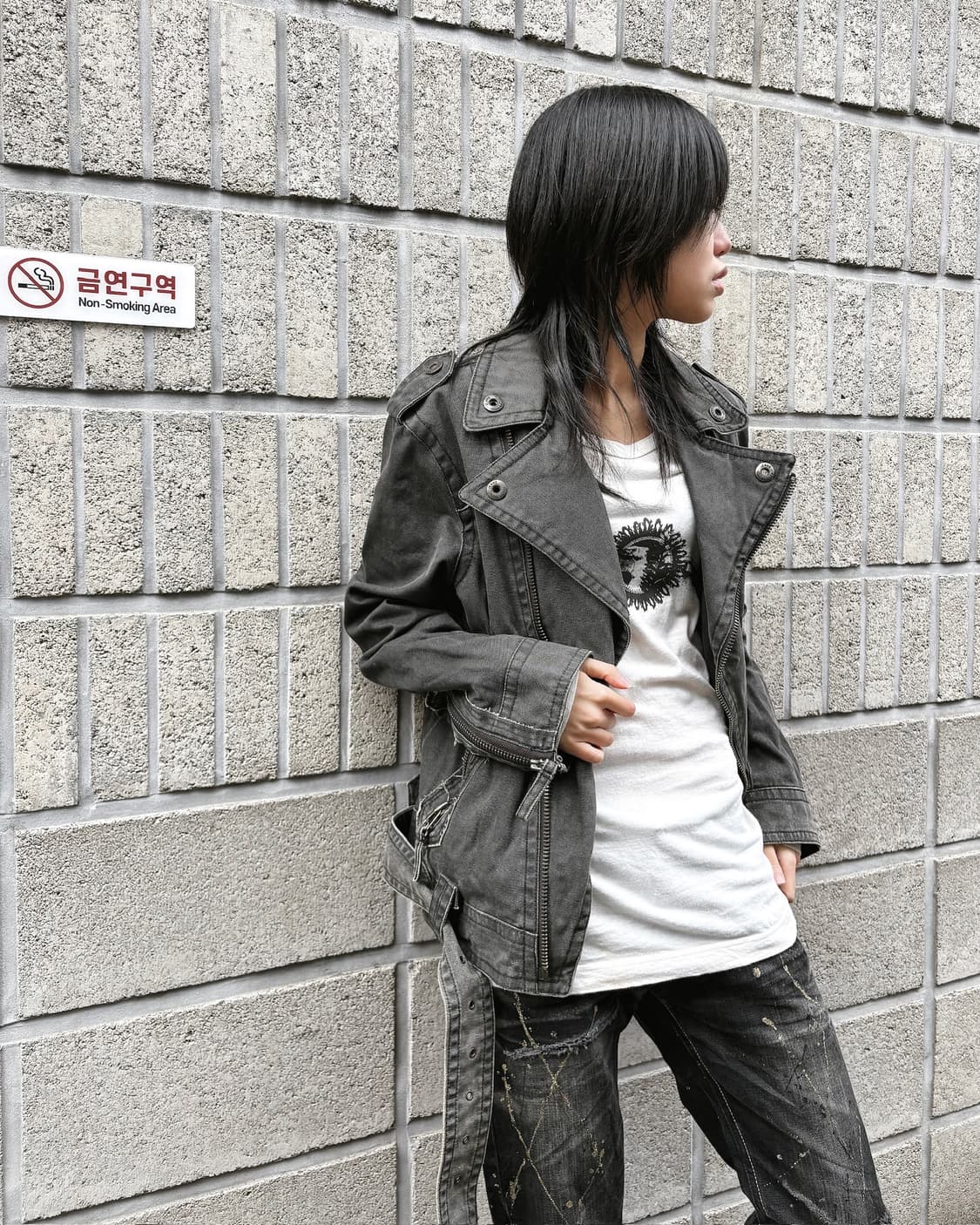 버커루 데님 그런지 라이더 자켓 상품이미지6