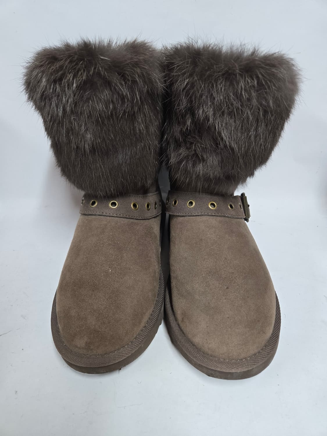 KOS 어그 부츠 브라운 털 장식 235mm 상품이미지2