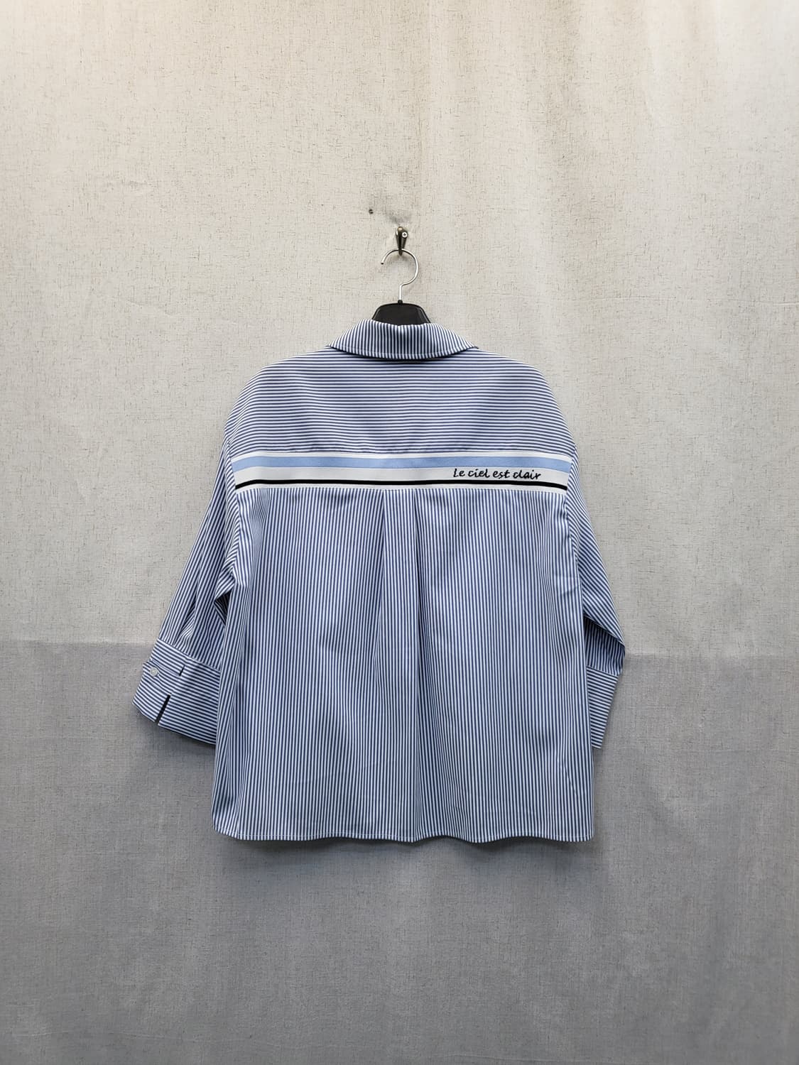 VISIT 스트라이프 셔츠 블라우스 7부 상품이미지2