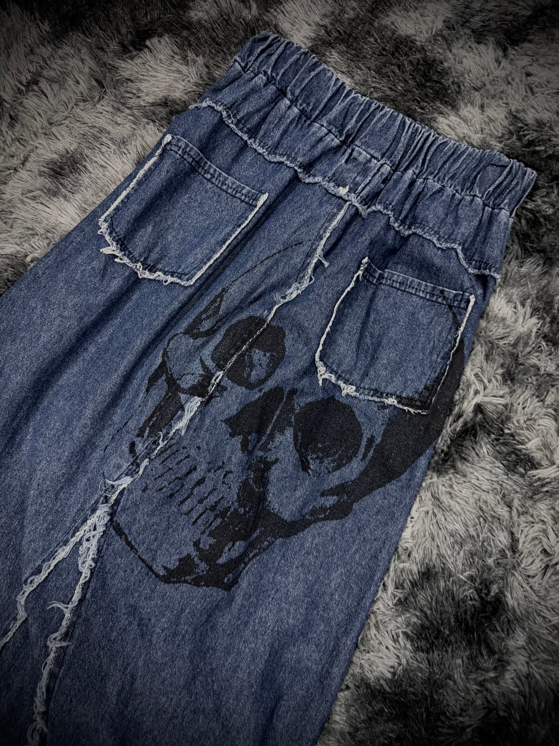 M.K.R 스컬 그래픽 데님 롱스커트 상품이미지6