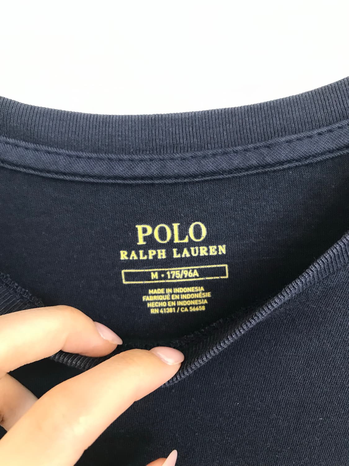 폴로 랄프로렌 자수로고 네이비 반팔 티셔츠 상품이미지5