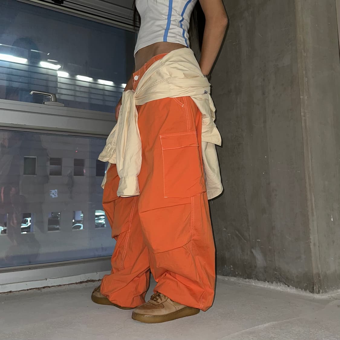 Orange wide pants 상품이미지2