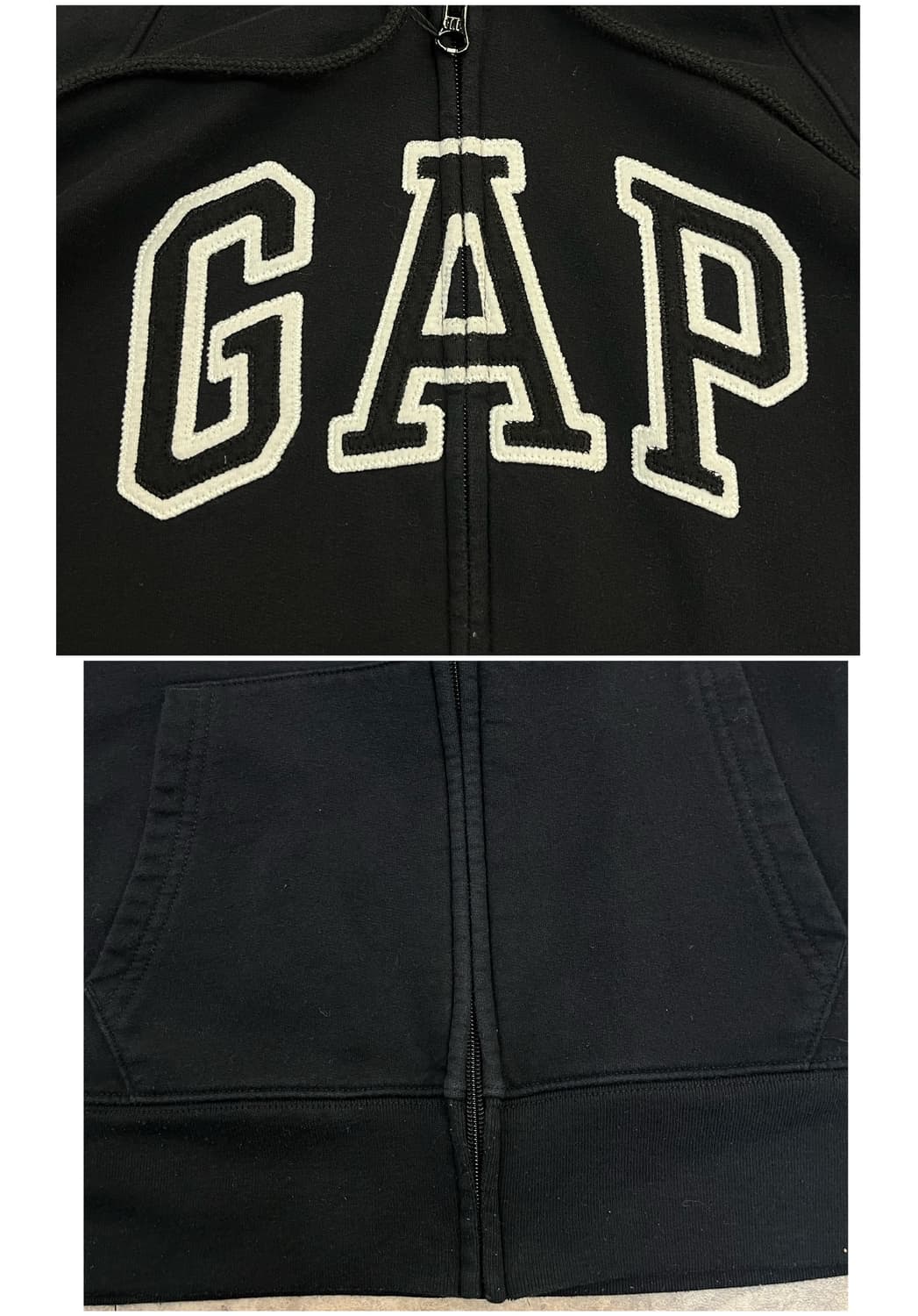 갭 기모 후드집업 블랙 M #csz3346 상품이미지6