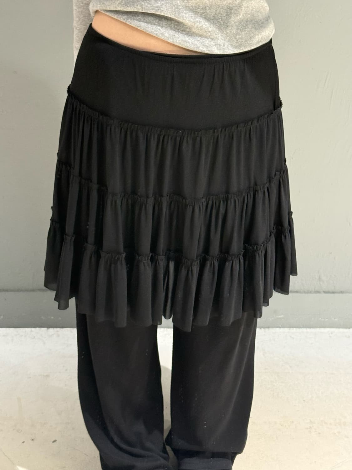 frill detail can-can sha layered skirt  상품이미지2