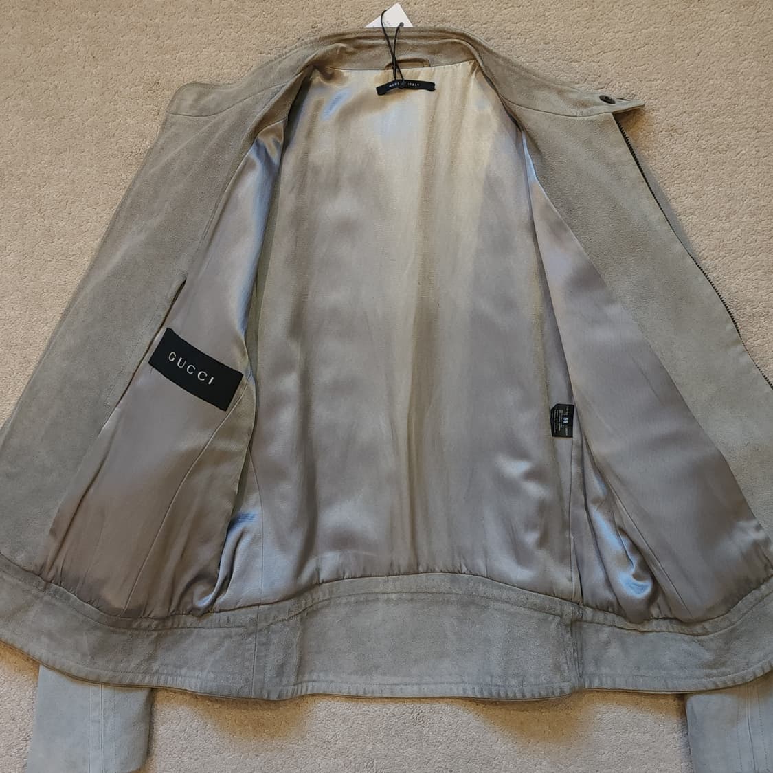 구찌 톰포드 카우하이드 스웨이드 바이커 레더 자켓 56 상품이미지5