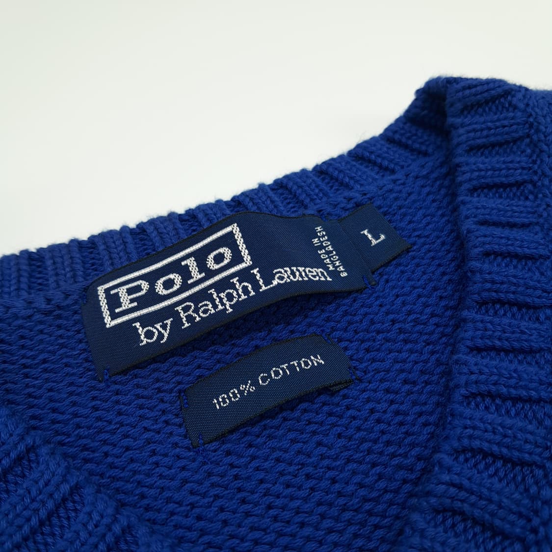 CN750 L 폴로 랄프로렌 블루 니트 조끼 베스트 상품이미지3