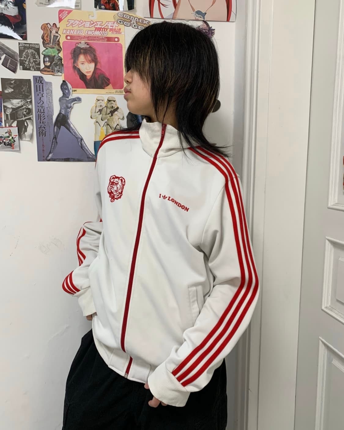 아디다스 런던 화이트 레드 트랙자켓 상품이미지2