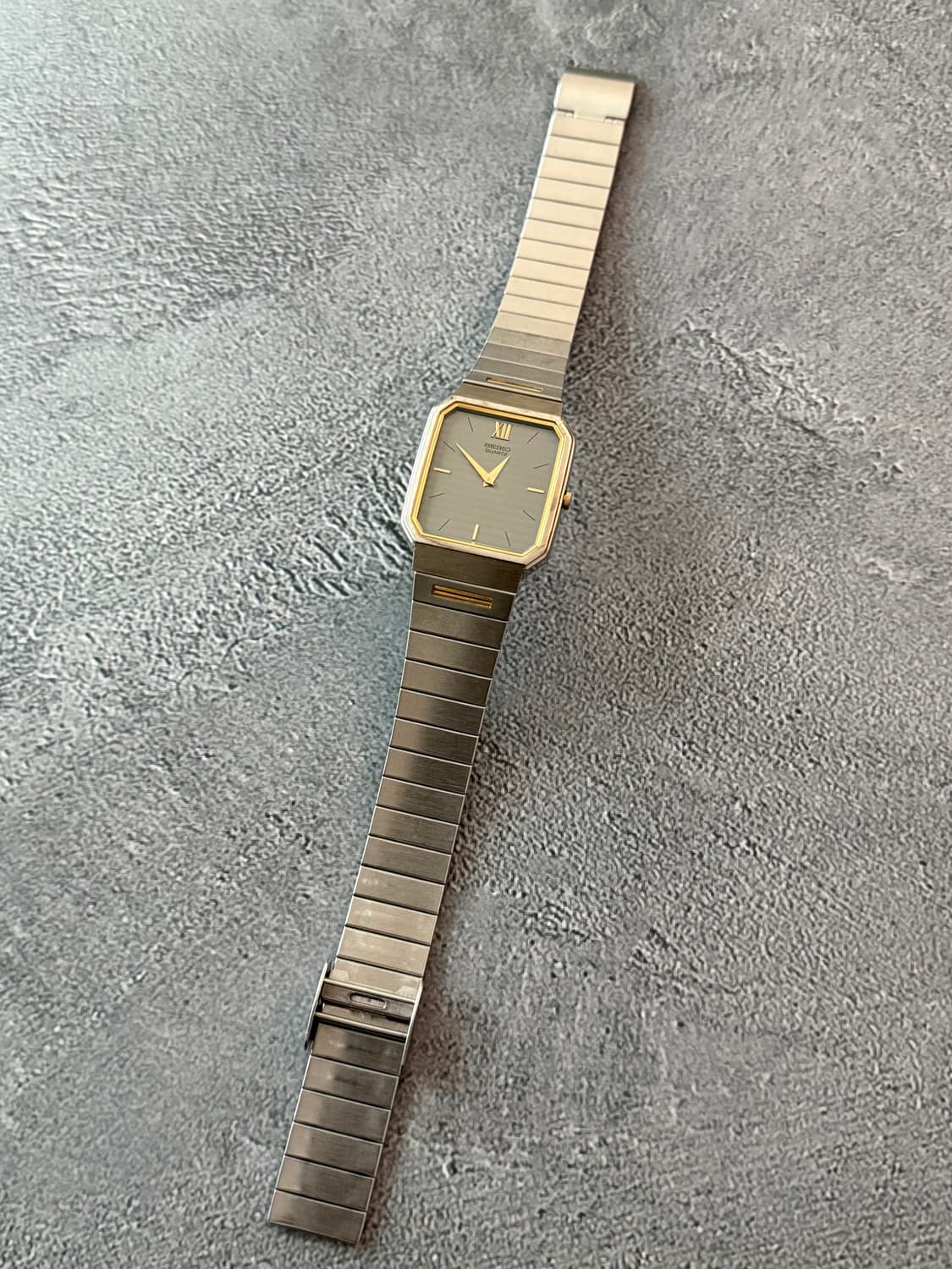 세이코 Seiko 레트로 실버 스퀘어 쿼츠 상품이미지2