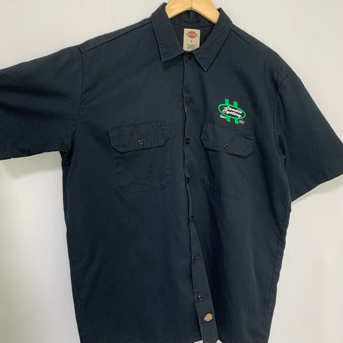 디키즈 다크 네이비 오버핏 반팔 워크셔츠 남성 L 남녀공용 상품이미지2