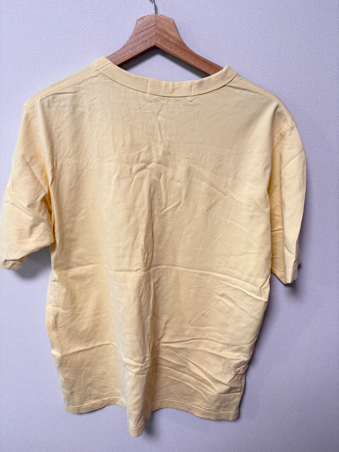 별 일본 빈티지 반팔 티셔츠 노란색 모리걸 상품이미지2