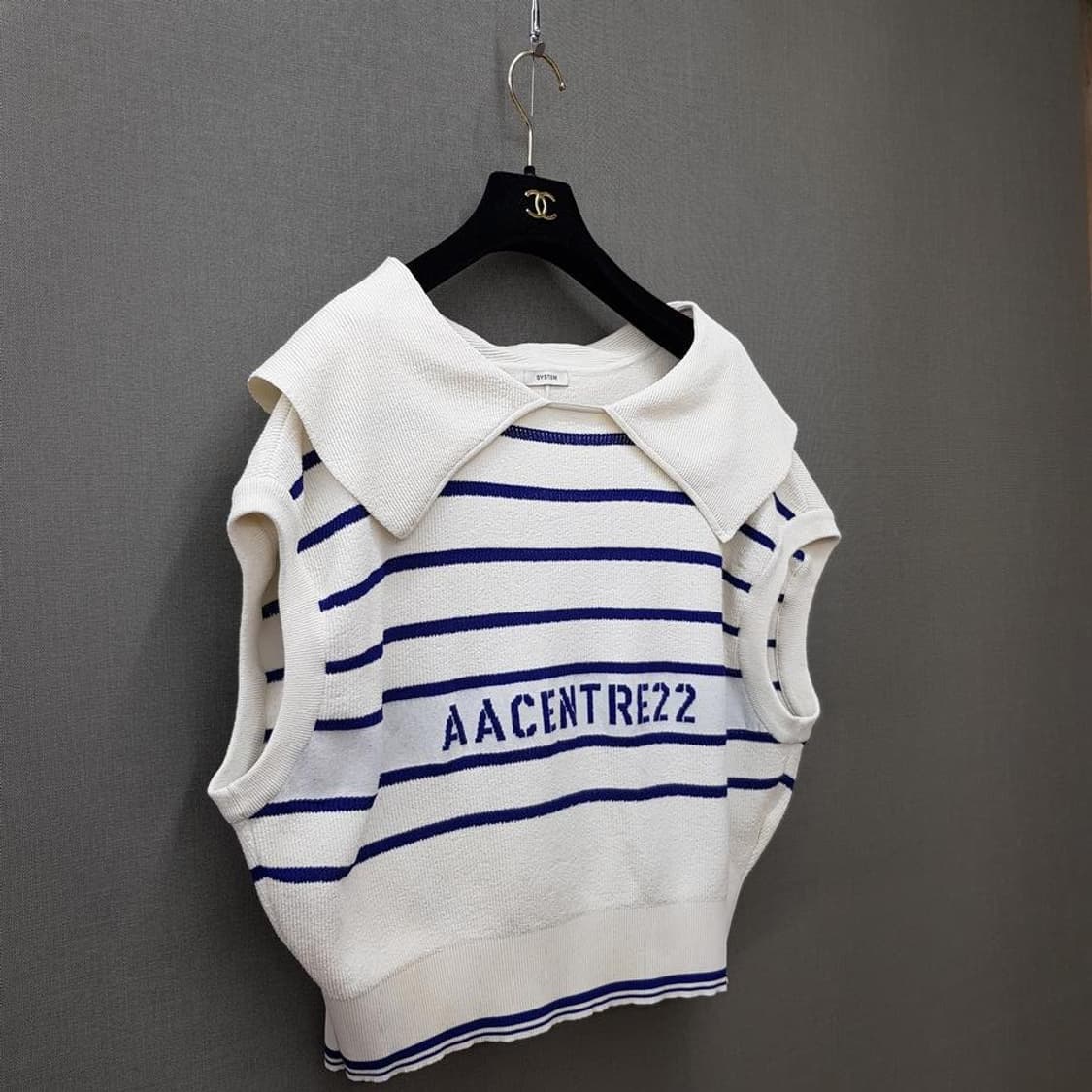 한섬 시스템 2022 AACENTRE22 카라 니트 베스트 F사이즈 상품이미지4