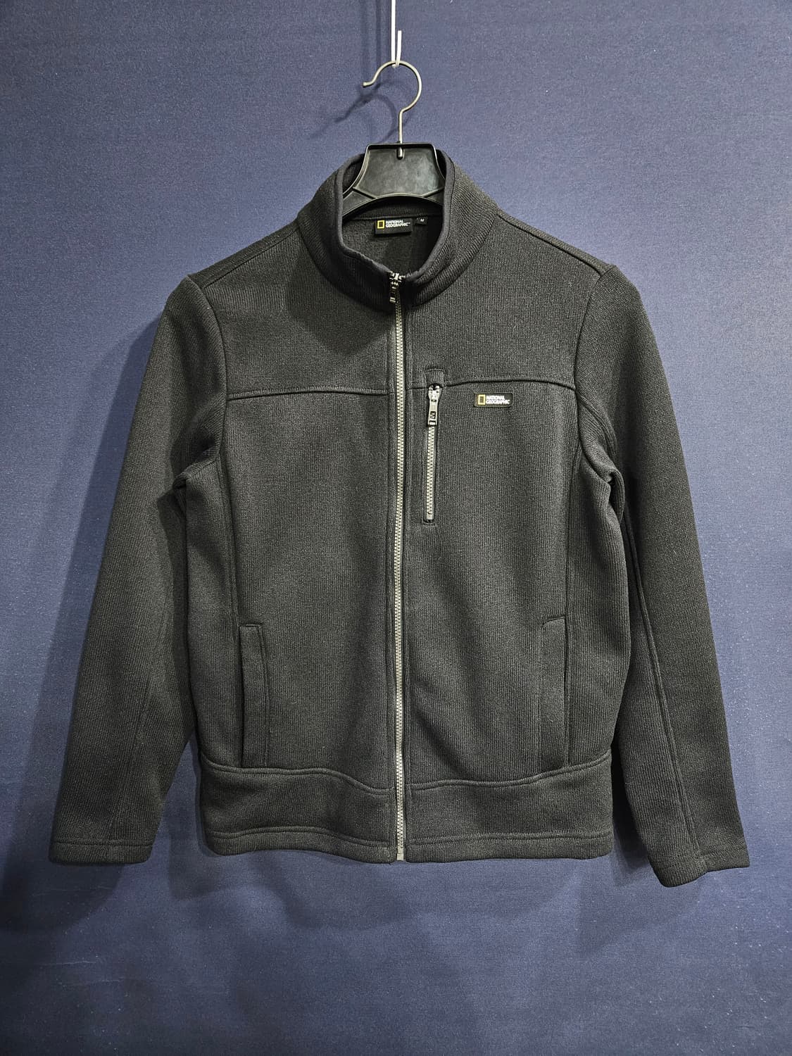 내셔널지오그래픽 다크그레이 남성 슬림핏 95 기모 집업자켓  상품이미지1