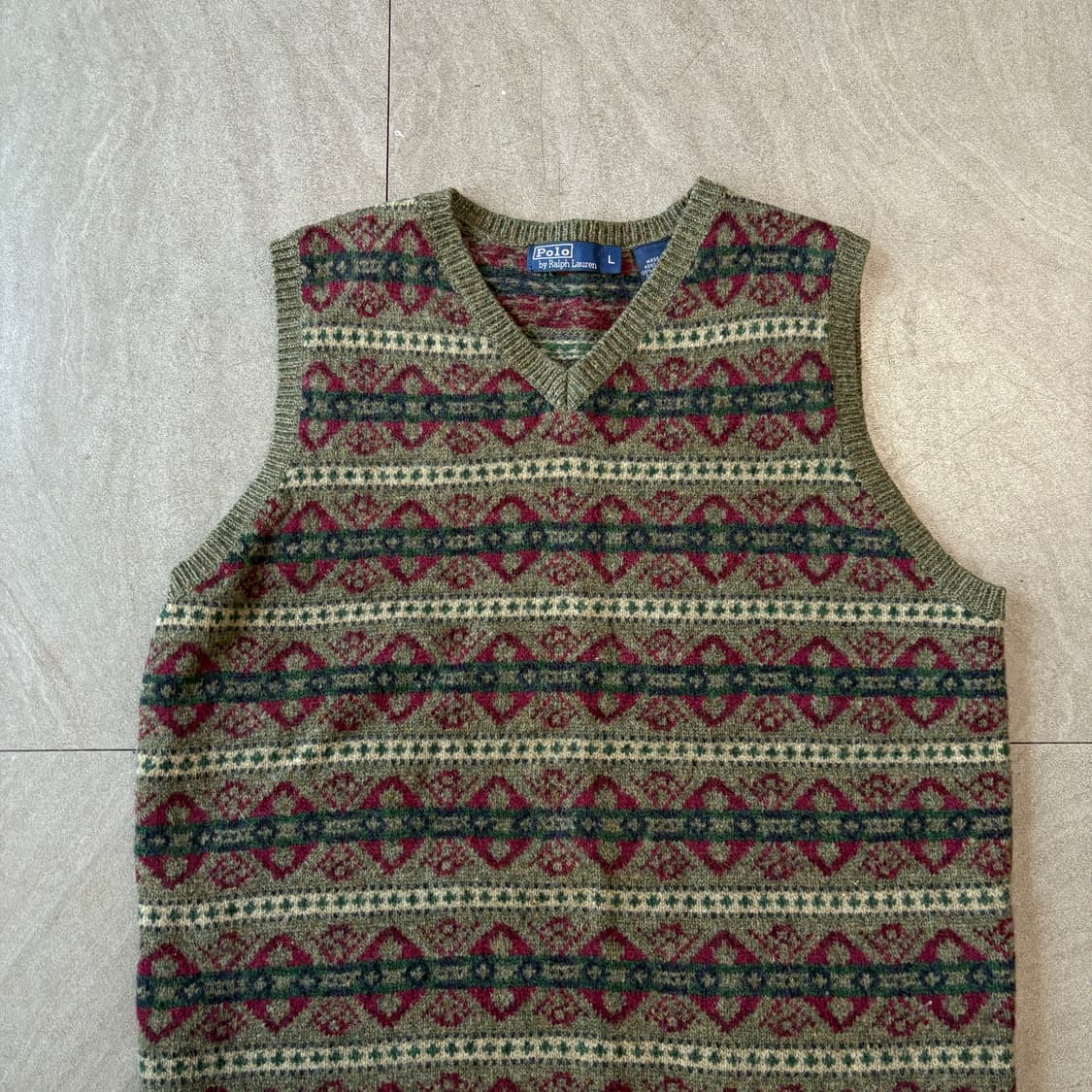 폴로 정품 페어아일 니트 조끼 상품이미지3