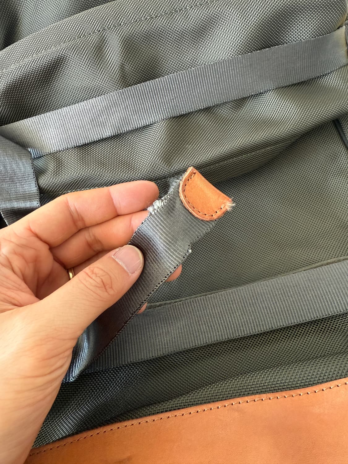 Pre owned 나일론&레더 백팩 상품이미지9