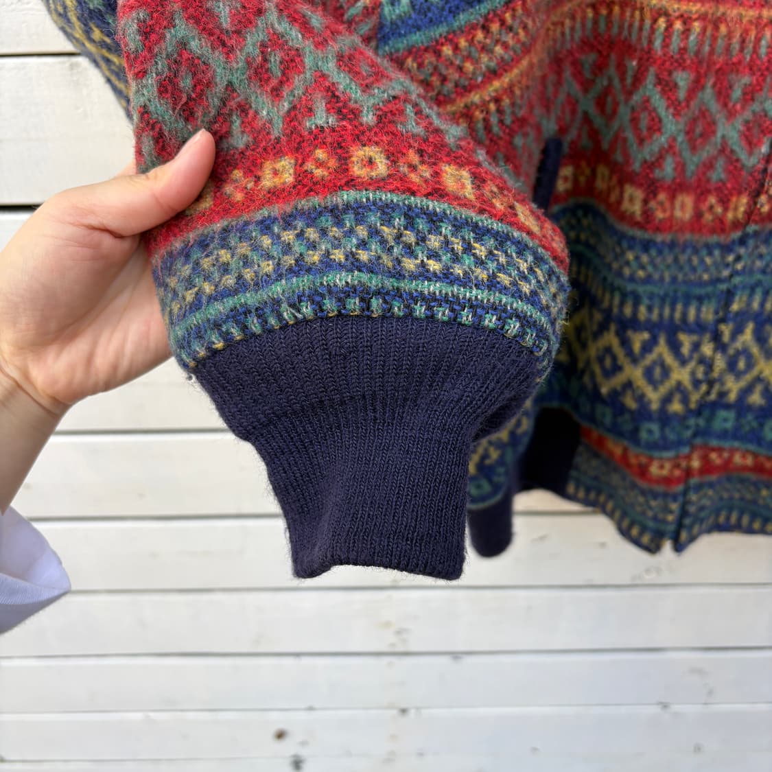 Schott 90s 쇼트 에스닉 울 후드 자켓 상품이미지5