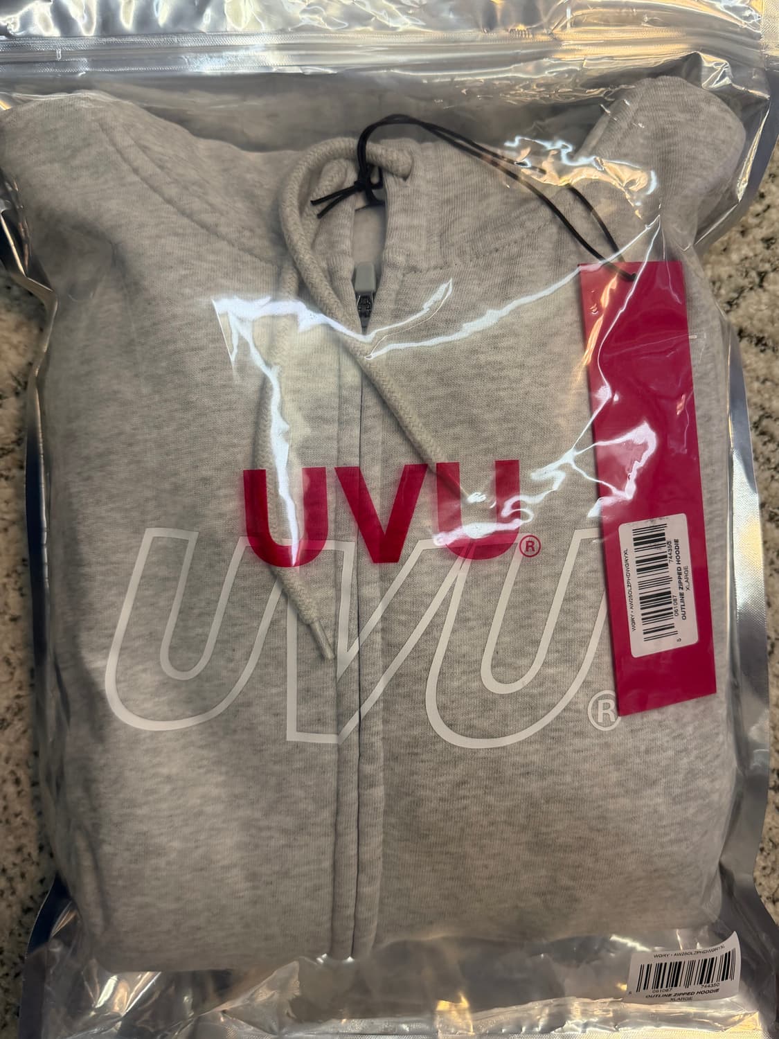 (신상품/미개봉) UVU 아웃라인 지퍼 후드 라이트 그레이 말 상품이미지2