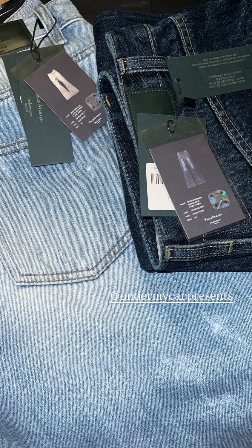 언더마이카 오버 플레어진 연청 상품이미지3