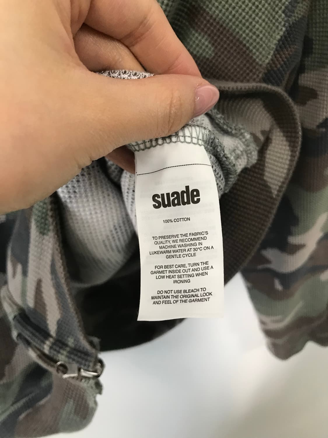 SUADE 써멀 카모 후드 집업 상품이미지6