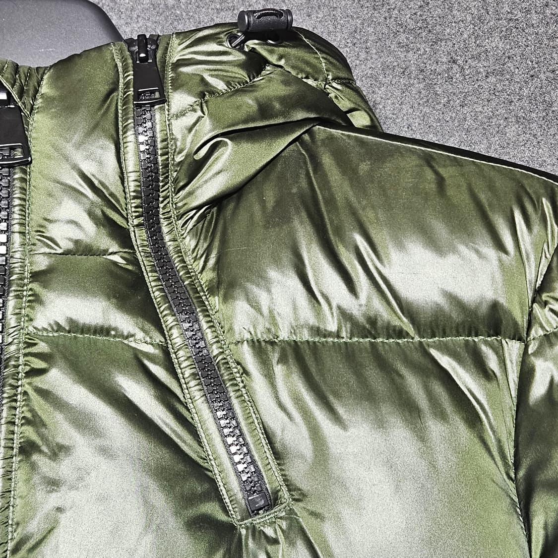 NIX 유광 후드 오리털 패딩 D/GREEN 95 상품이미지5